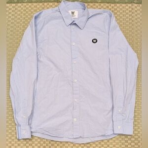 Double A by Wood Woodkay Shirt Light Blue Men's Size Large